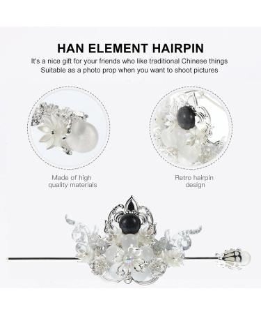 Hair Sticks Hanfu Hair Crown Japanese Hairpin Flower Hair Glued Chopsticks Chinese Hemfu Hair Accessories Hair Sticks for Bun Women - Buy Online on GoSupps.com