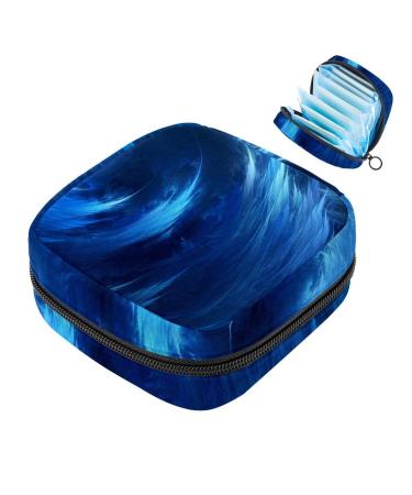 Spiral Wave Curl Digital Art Water Sanitary Napkierte Menstruation Pad Bag Portable Menstrual Cases Bag with zipper for teenage girls women women