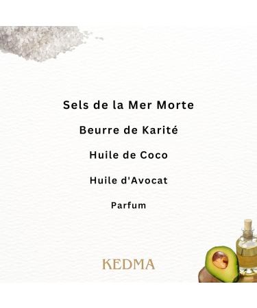Kedma - Gommage Exfoliant Cheveux et Cuir Chevelu - Pour Cheveux Ab m s et Cuir Chevelu Sec - Purifiant Nourrissant et Revitalisant - Avec Sels de la Mer Morte - 300g - Buy Online on GoSupps.com