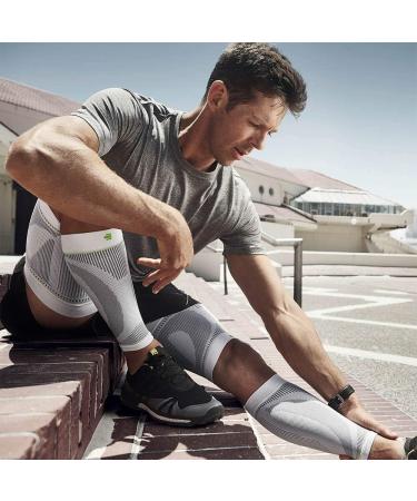 Bauerfeind Sports Compression Upper Leg Sleeves - Thigh & Hamstring Support | Medium/Long, Black (1 Pair) - Buy Online on GoSupps.com