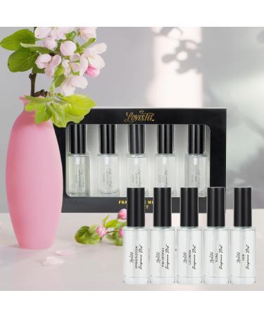 Lovestee Valentines Day Gifts for Her 5 Fragrance Gift Sets for Women - 30ml Mini Perfume Set with Spring Blossom Pink Crystals Lily Floral Noir -Women's Perfume Travel Size Perfume Fragrance Sets - Buy Online on GoSupps.com