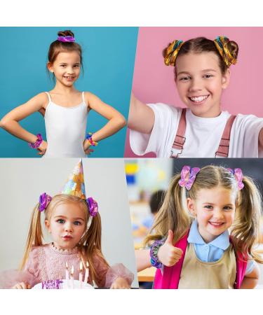 Mermaid Theme Hair Scrunchies - 12 Pack Elastic Hair Bands for Women, VSCO Girl Accessories, Perfect Gifts for Teenage Girls - Buy Online on GoSupps.com