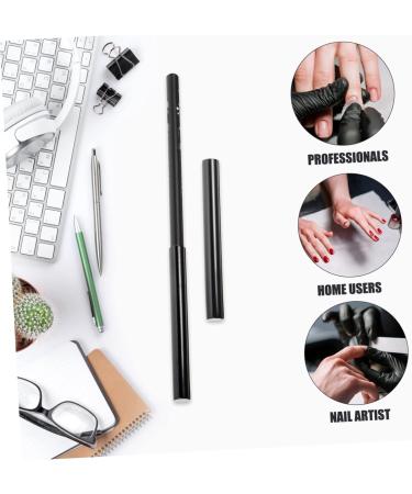 Housoutil 30 Pcs Nail Pen Cap Nail Art Decoration Nail Tool Nail Art Pen Nail Pen Sleeves Metal Nail Polish Blackx5pcs 8x0.8x0.8cmx5pcs - Buy Online on GoSupps.com