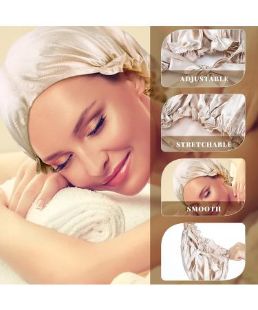 6-Piece Silk Bonnet & Scrunchies Set for Women and Girls - Silk Night Sleep Cap & Ponytail Holder for Hair Care and Makeup - Buy Online on GoSupps.com