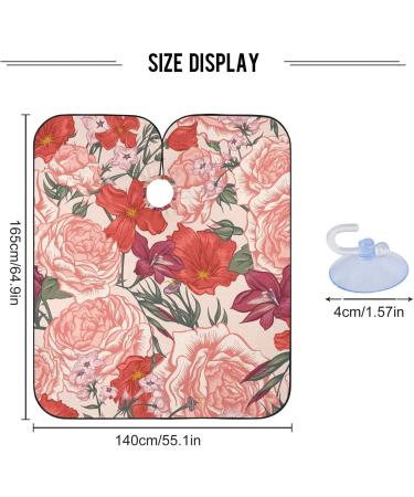 Shop Waterproof Barber Cape - Pink Rose & Peony Cheetah Haircut Bib for Men & Women | Unisex Hair Cutting Cape - Buy Online on GoSupps.com