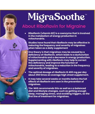 Premium Vitamin B2 Riboflavin 400mg Capsules - 120 Days Supply | Migraine Support & Energy | Vegan Formula | UK Made to Pharma Standards - Buy Online on GoSupps.com