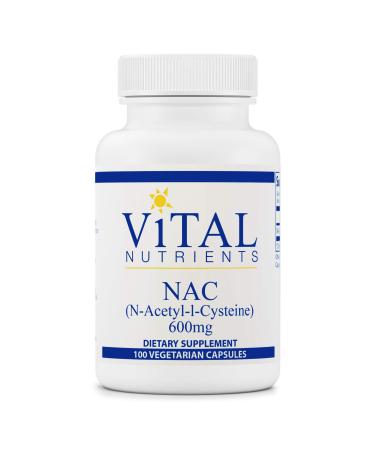 Vital Nutrients - NAC (N-Acetyl-l-Cysteine) - Vegan Formula - Supporting Sinus and Respiratory Health - 100 Vegetarian Capsules per Bottle - 600 mg
