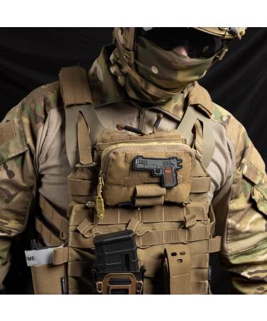 TOPTACPRO Tactical MOLLE Admin Panel Pouch - Small Chest Pouch for Tactical Vest - 500D Cordura Nylon - Coyote Brown - Buy Online on GoSupps.com