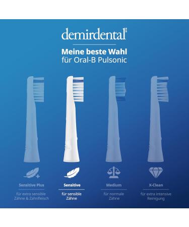 Sensitive Brush Heads for Oral-B Pulsonic & Slim One Clean Luxe - 4 Soft Replacement Brushes | Demirdental - Buy Online on GoSupps.com