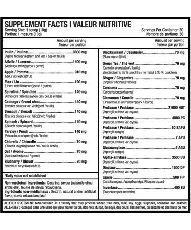 Predator Labs Greens+ All in one green and fruit superfood formula 30 servings Tropical Punch Flavors Improve gut health and reduce oxidative stress 100% delicious with digestives enzymes - Buy Online on GoSupps.com