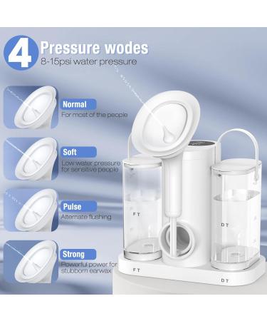 Ear Wax Removal Professional Electric Ear Cleaner with IPX7 Effective Ear Irrigation for Adults Safe Ear Cleaning Tool for Family White - Buy Online on GoSupps.com