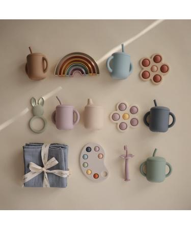 Mushie 100% Silicone Baby Sippy Cup | 6 Months+ | Shifting Sand Color - Buy Online on GoSupps.com