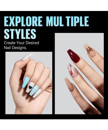 Buy Tomicca Coffin Nail Tips - 504 Pieces Medium Size Gel Nail Extensions for DIY Nail Art | 12 Sizes Available - Buy Online on GoSupps.com