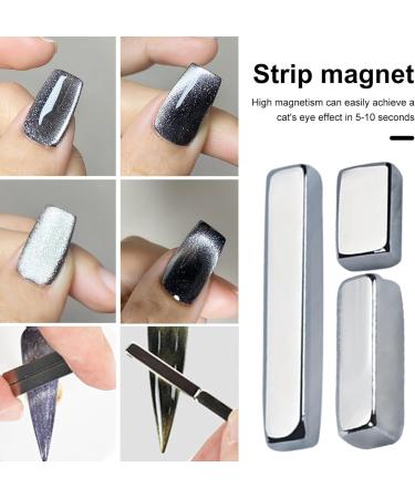 Silver Double Head Magnetic Wand for 3D Cat Eyes | Multifunctional Gel Nail Polish Art Tool | Strong Nail with Long Strip Magnet | DIY Manicure Set - Buy Online on GoSupps.com