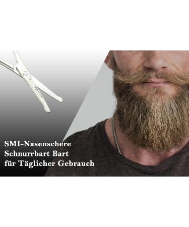 SMI Round Tip Nose Hair and Beard Scissors with Pouch - Small Grooming Scissors - Buy Online on GoSupps.com