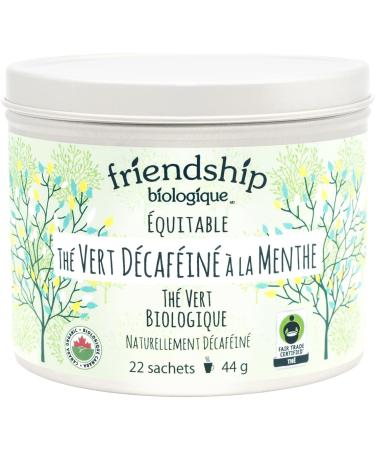 Friendship Organics Decaf Green Mint Tea Bags Organic and Fair Trade 22 Count 22 Count (Pack of 1) - Buy Online on GoSupps.com