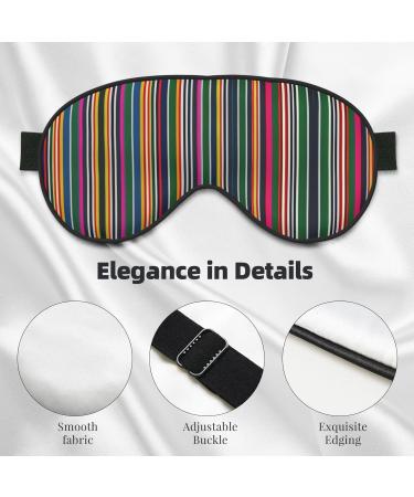 SSIMOO Colorful Stripes Light-Blocking Eye Mask | Ultra-Soft & Comfortable for Restful Sleep - International Shipping - Buy Online on GoSupps.com