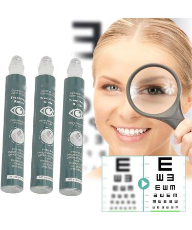 Pongnas Vision Enhance Massage Roller Eye Clarity Roller 3pcs Rouleau pour les Yeux Biologique pour Soulager la Fatigue et la S cheresse avec 8 Ml de S rum Sous les Points D'acupression - Buy Online on GoSupps.com