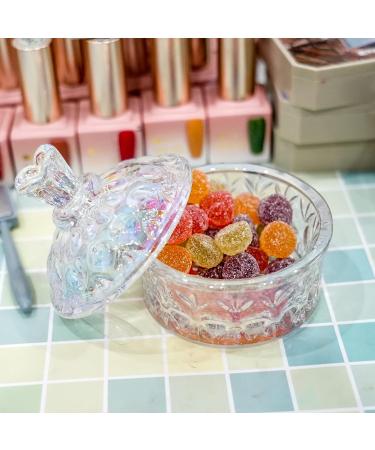 100ml Crystal Nail Dappen Dish with Lid - Laser Color | Acrylic Liquid & Powder Holder for Nail Art - Buy Online on GoSupps.com