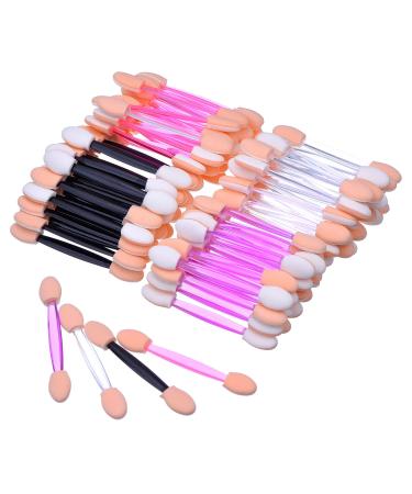 Disposable Eyeshadow Applicator Eyeshadow Brush 100 Pieces Multicolor