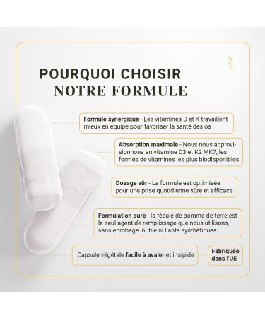 Nullure Vitamin D3 K2 (MK7) Natural | 2000 UI | Balanced Daily Formulation for Easy Assimilation I Immune System Cardiovascular Bone Teeth Muscles |180 Capsules (6 Months) - Buy Online on GoSupps.com