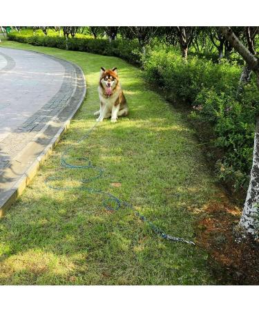 Mi Metty 50ft Dog Tie Out Leash with Shock-Damping Spring - Durable Linen for Medium to Large Dogs - Perfect for Courtyards - International Shipping Available - Buy Online on GoSupps.com