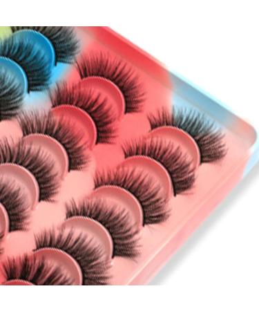 Soft Lightweight 3D False Eyelashes Long Lasting Faux Eyelashes Comfortable Black Cross Style Suitable for Daily Makeup Parties Stage - Buy Online on GoSupps.com