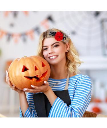 Gupcaqosjw Gothic Hair Clips | Skeleton Hand Halloween Barrettes Festival Hair Accessories Horror Headwear for Masquerade Parties Role Red - Buy Online on GoSupps.com