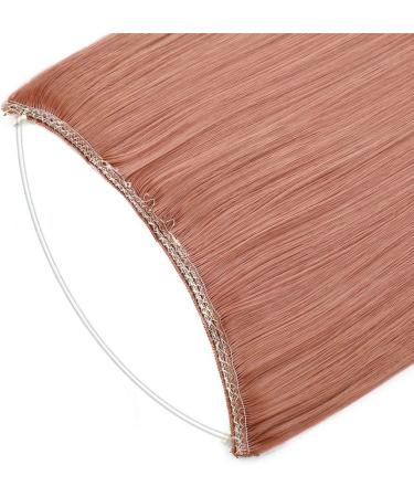 Silk-co One Piece Wire in Hair Extensions 20inch Long Straight Hairpiece No Clip Synthetic Hair Wire String Redish Brown - Buy Online on GoSupps.com