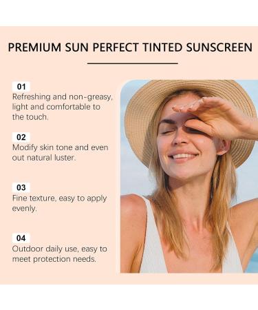 Cr me solaire teint e pour le visage - SPF 50 Glow - 50 ml - Protection solaire matifiante pour une utilisation quotidienne le sport le maquillage les vacances la natation la randonn e et les - Buy Online on GoSupps.com