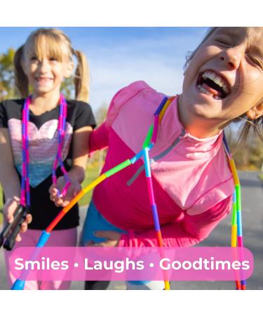 Adjustable Kids Exercise Jump Rope | Durable Shatterproof Beads | 7ft Rainbow Skipping Rope - Buy Online on GoSupps.com