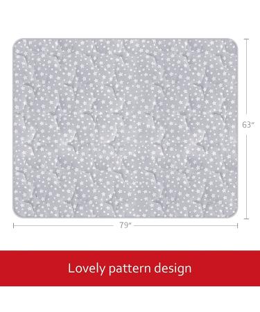 Large Non-Slip Baby Playpen Mat | Extra Thick 79x63 Inch Playmat for Infants & Toddlers with Star Quilting | Grey Baby Floor Mat - Buy Online on GoSupps.com