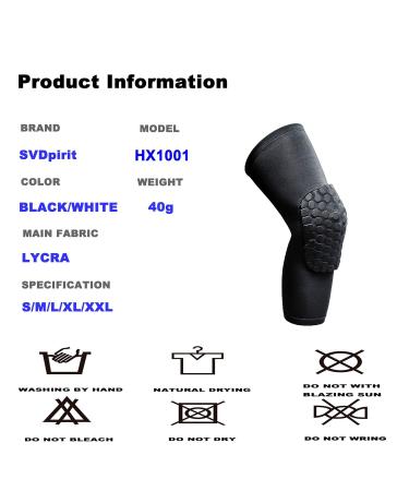 Full Knee Calf Padded Compression Leg Sleeve - Thigh Support Gear for Football Basketball Soccer & More | Youth & Adult | 1001BL Large Black - Buy Online on GoSupps.com