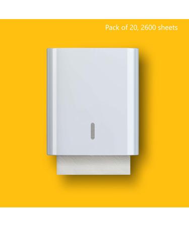 Buy AmazonCommercial 2-Layer Z-Fold Paper Towels - High Quality Pure Cellulose 2600 Sheets 20 Packs of 130 | International Shipping Available - Buy Online on GoSupps.com