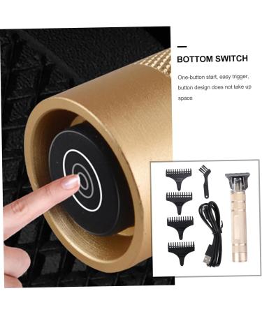 Beatifufu Electric Haircut Supplies Mustache Trimmer for Men for Men at Home Trimmers Rainbow Clips Electric Clippers Clipper Carved Cutting Tool 14.5X4.2X2.5cm Golden - Buy Online on GoSupps.com