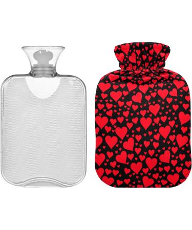 Valentine's Day Red Heart Heat Bottle for Pain Relief - Hand & Foot Warmer 1L Warm Water Bed Warmer - Perfect Gift! - Buy Online on GoSupps.com