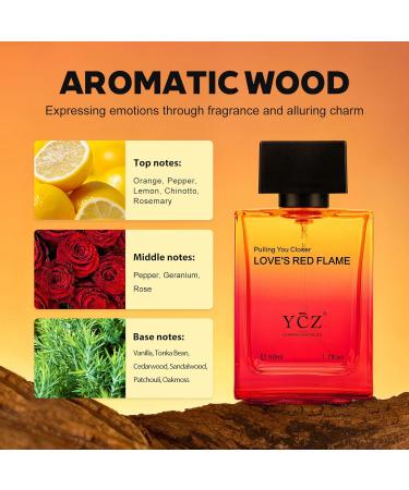 Ycz LOVE'S RED FLAME Perfume Men Passionate Love Perfume 50 ml (1.65 fl. Oz). A Signature Scent for Long-Lasting Fragrance - Ideal Men Perfumes For Special Occasions Daily Elegance. - Buy Online on GoSupps.com