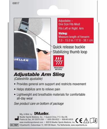Mueller Adjustable Arm Sling - OSFM Sport Care in Blue | International Shipping Available - Buy Online on GoSupps.com