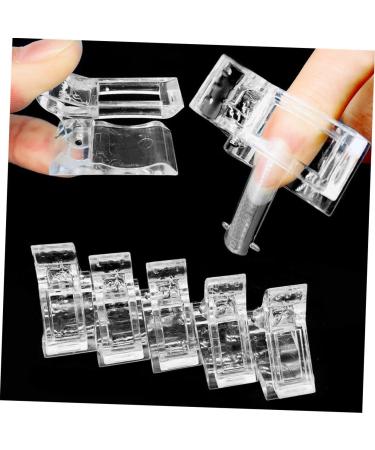 Ipetboom Manicure Kits 1 Set Nail Set Nail Art Nail Tips Clip Nail Clips Tool Plastic Finger Extension Clip Manicure Kit Forms Stainless Steel and Nylon Fiber Manicure Tools White Crystal - Buy Online on GoSupps.com