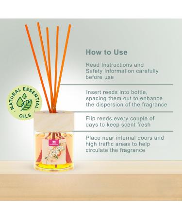 Cristalinas 35ml Orange Blossom Air Fresheners for Home - Reed Diffusers for home - Home Fragrance Lasts upto 8 weeks - Room Diffuser Sticks with Coloured Fragrance Oil - Buy Online on GoSupps.com