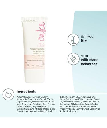 Cake Beauty Milk Made Velveteen Hand Cream 2oz - Hydrating and Luxurious Hand Moisturizer - Buy Online on GoSupps.com