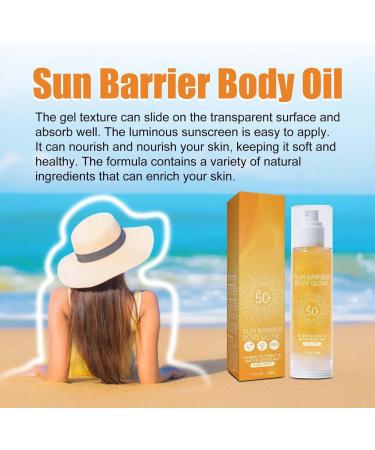 Sunscreen Oil Face and Body Sunscreen Oil Moisturizing and Shiny Sunscreen Oil Shiny Body Oil Spf50 Protection 50ML (3PCS) - Buy Online on GoSupps.com