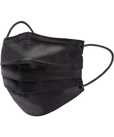100pcs Black Disposable Face Masks - 3 Layers PLY, Hyegiir, Comfortable Elastic Earloops, Sterile & Breathable for Daily Protection, Air Pollution & Dust-Proof - Buy Online on GoSupps.com
