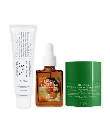 Dr.Althea Best Trio Set | Soothing Cream & Gentle Cleansing & Dark Spot Serum | Korean Vegan Skincare for All Skin Types