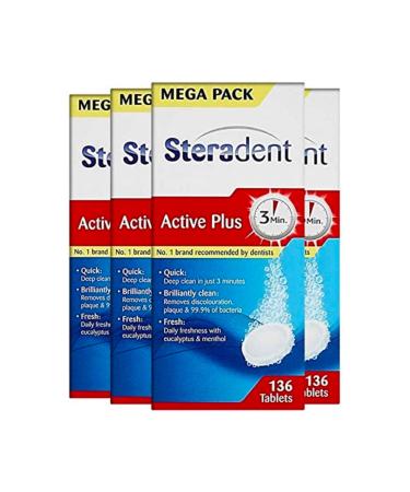 Steradent Mega Pack - 4 x 136 tablets - Buy Online on GoSupps.com