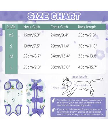Post-Op Cat Recovery Suit - Pumyporeity Anti-Trolling Clothing for Cats | Purple | Size L - Buy Online on GoSupps.com
