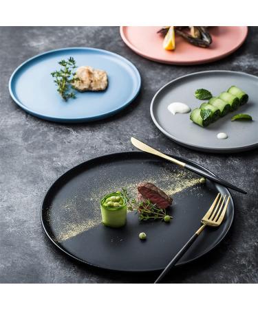 Salad Plate Frosted Dining Plate Round Home Kitchen Restaurant Cafe Dining Plate Dessert Plate Dining Plate Steak Plate Ceramic Simple Flat Plate for Kitchen Plate (Color : 001 Size : M) Medium 001 - Buy Online on GoSupps.com