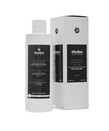 Valquer Laboratorios D'Bull n Moisturizing Toning Lotion Alcohol-Free Solution with Organic Aloe Vera Facial Toner 250 ml