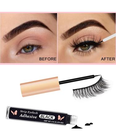 CMNRO Waterproof Lash Glue - Super Strong Hold, Latex-Free Adhesive for False Lashes - Safe for Sensitive Eyes - 0.176oz Black - Buy Online on GoSupps.com