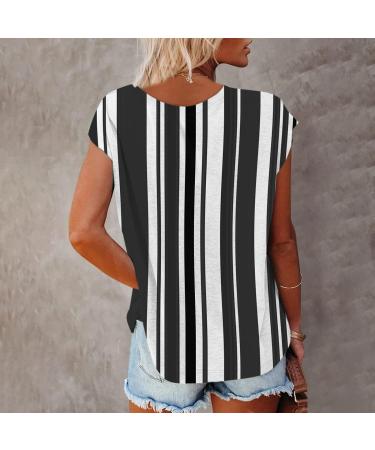 Short Sleeve T Shirts Clothing Woman T-Shirt Casual Black Clothing Top Women's Floral Pattern for Women Crop Tops Shirt Shirts Top Women's Summer Tank Top 2-black L - Buy Online on GoSupps.com